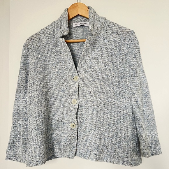 Blue cotton with sequin jacket - Picture 1 of 4